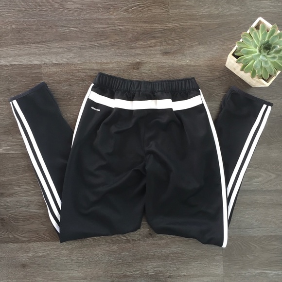 Adidas Climacool Black Training Pants Three White Stripes #5 Youth Large - Picture 4 of 10